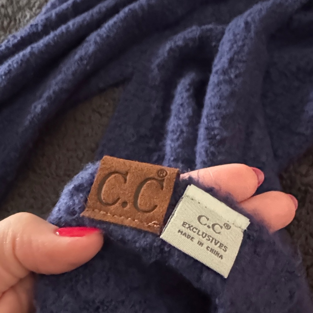 C.C Soft Navy Scarf - Picture 2 of 2